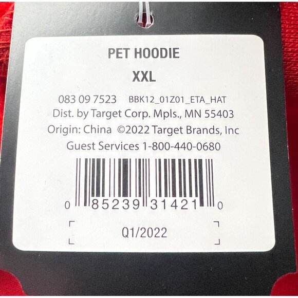 Hyde & EEK Dog Hoodie Halloween Costume Crayon Box Collection Red XXL - Picture 4 of 4